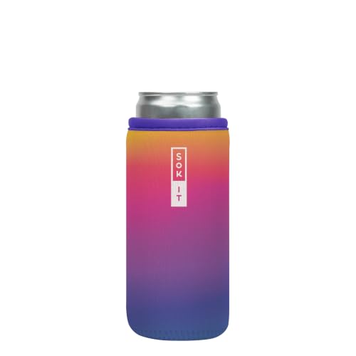 CanSok Sleeve for Beer & Soda Insulated Neoprene Cover (Twilight / 12oz Slim Can Sleeve)