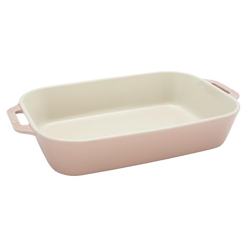 Ceramic 3 pc Rectangular Baking Dish Set (3-pc / Macaron Pastel Pink)
