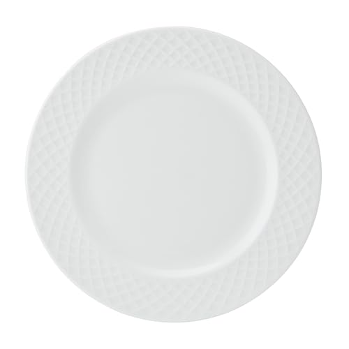 Trellis Bone China Lightweight Chip Resistant 40 Piece Dinnerware Set (Trellis)