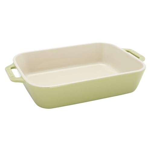 Ceramic 3 pc Rectangular Baking Dish Set (3-pc / Macaron Pastel Green)