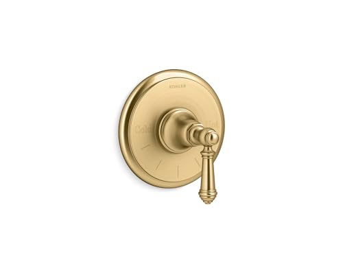 Artifacts Mastershower Temperature Control Valve Trim With Lever Handle (Vibrant Brushed Moderne Brass)