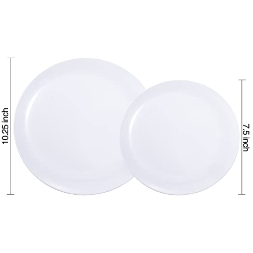 60PCS White Disposable Plates (White / 60)