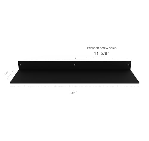 Linear Floating Shelf (30-inch X 8-inch Black)