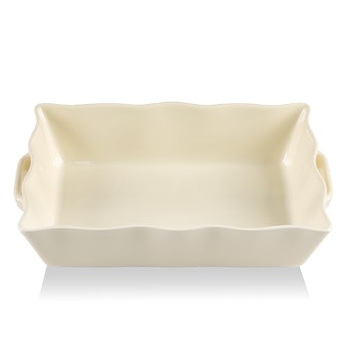 Sweejar Casserole Dishes for Oven (Beige / Baking dish(Set of 1))