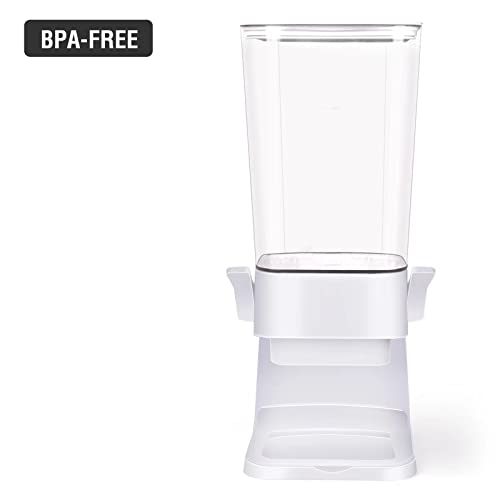 Cereal Dispenser Countertop 2 Pack 5.5 Qt Large Cereal Storage Container (C:White & 2pack / A(Upgrade Materials))