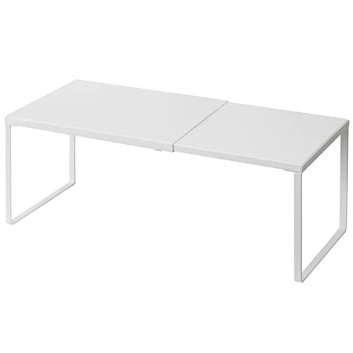 Expandable Cabinet Shelf (White / 8.26’’D * 14.56-24.6’’W * 8.46’’H)