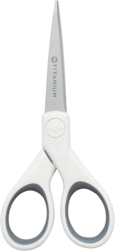 5-Inch Micro-Tip Fabric Scissors with Titanium-Bonded Blades - Craft Scissors for Paper and Fabric, Sewing, and More (5-Inch / 5" Straight)