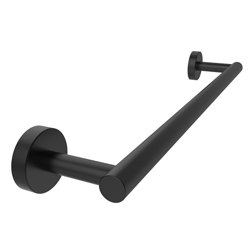 18 Inches Matte Black Towel Bar for Bathroom Kitchen Hand Towel Holder Dish Cloths Hanger SUS304 Stainless Steel RUSTPROOF Wall Mount (Matte Black / 16 inch(Center to Center))