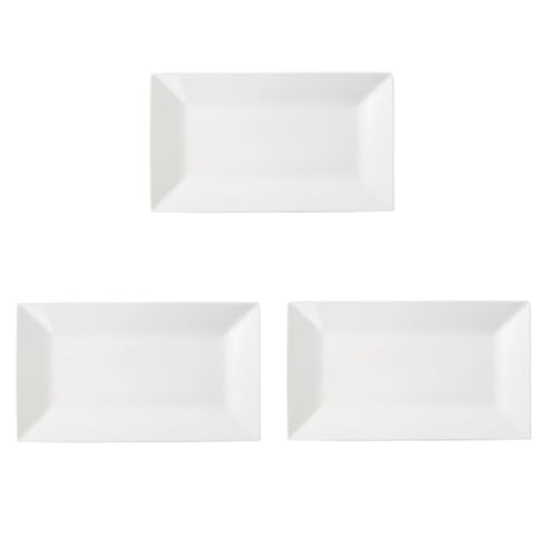 12 inch White Porcelain Serving Platters for Party (3 Count)