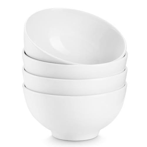 8.5 OZ Small Ceramic Bowls Set of 4 (10 OZ / Soft White)
