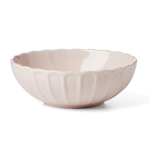 French Perle Scallop Blush Stoneware 12 (12-Piece Dinnerware Set / Blush)