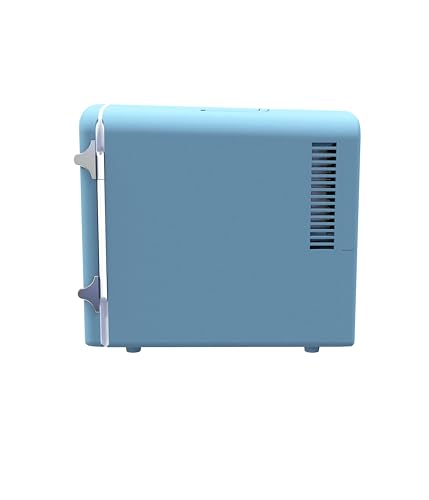 Retro 9 Can Mini Personal Fridge Portable Cooler for Car (Blue)