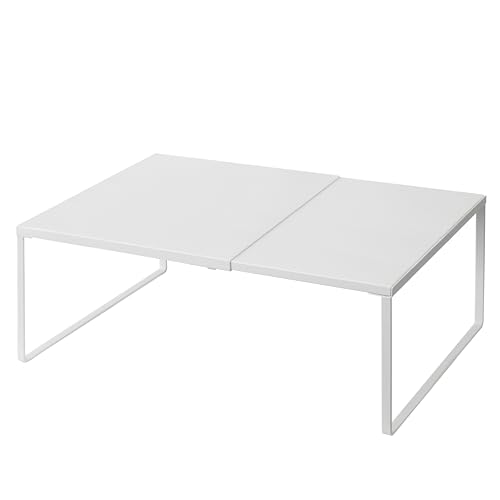 Expandable Cabinet Shelf (White / 11.8’’D * 14.56-24.6’’W * 8.46’’H)