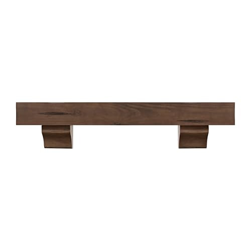 Breckenridge 60” Fireplace Mantel Shelf with Corbels (Umber / 60 Inch)
