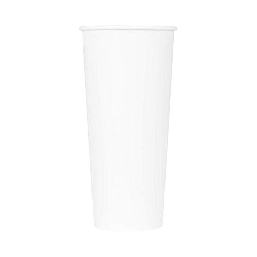 24 oz Paper Hot Coffee Cups [500 ct] White Disposable Cup for Hot (24 OZ / White)