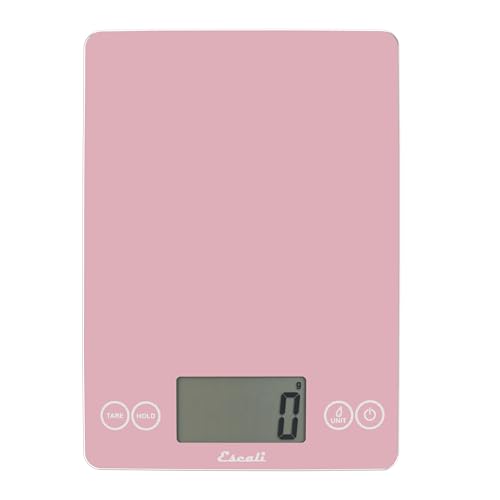 Arti Glass Food Scale Digital Countertop Kitchen (Pink / 9" x 6.5" x .75")