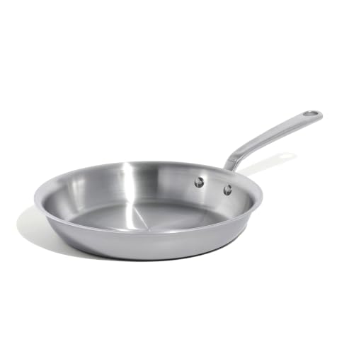 Cookware - 10-Inch Stainless Steel Frying Pan - 5 Ply Stainless Clad - Professional Cookware - Crafted in USA - Induction Compatible (10")