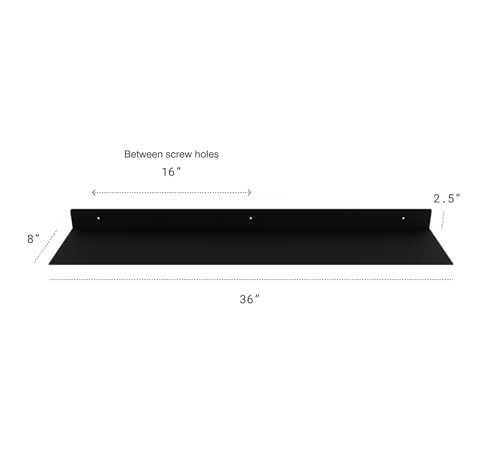 Linear Floating Shelf (36-inch X 8-inch Black)