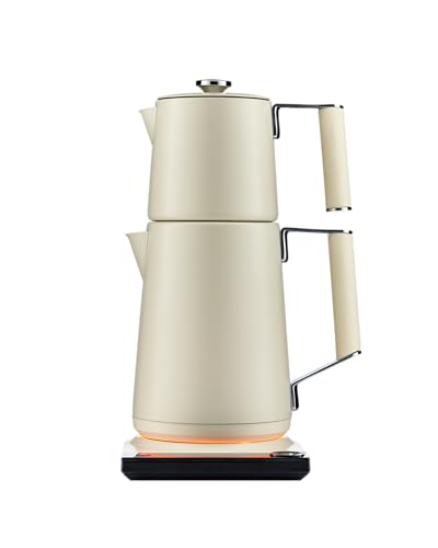 Turkish Tea Maker Machine Pro (Pearl White)