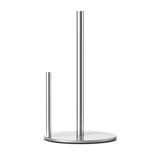 Paper Towel Holder Silver Stainless Steel Kitchen Countertop Roll Organizer