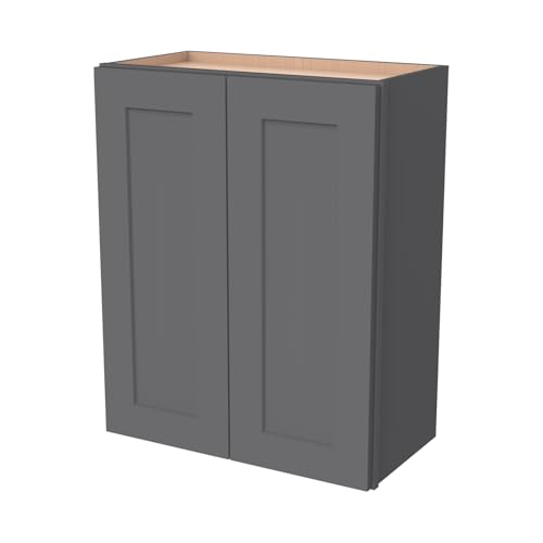 Wall Mounted Cabinet (Pebble Gray / 33" W x 12" D x 42" H)