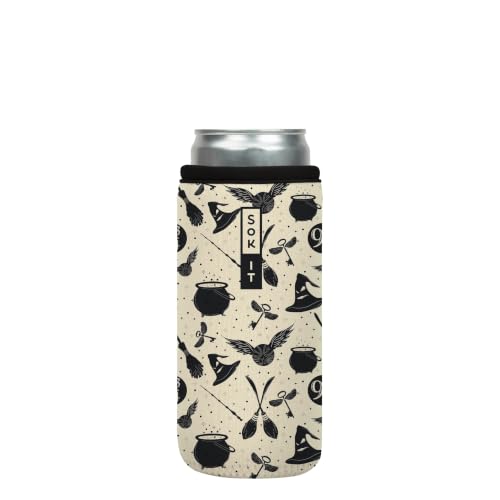 CanSok Sleeve for Beer & Soda Insulated Neoprene Cover (Wizard's Walk / 12oz Slim Can Sleeve)