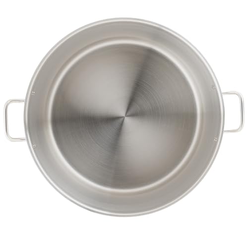 Silver 80 qt Stainless Steel Stock Pot with Cover (80 Quarts / Pot With Cover)