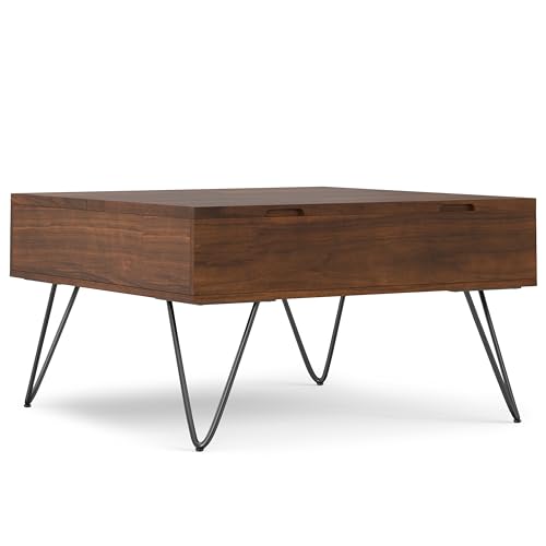 Hunter 32" Wide Walnut Veneer Square Lift Top Coffee Table