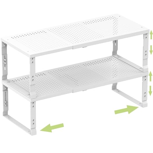 Heavy Duty Adjustable Metal Shelf Organizer (2 Count)