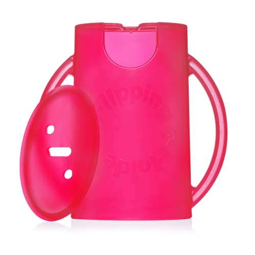 Squeeze Proof Food Pouch Holder for Toddlers (Purple & Pink)