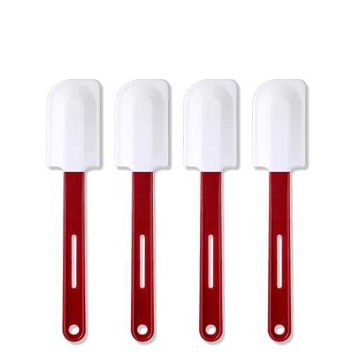4 Pcs Rubber Spatulas Silicone Heat Resistant (4 Count)