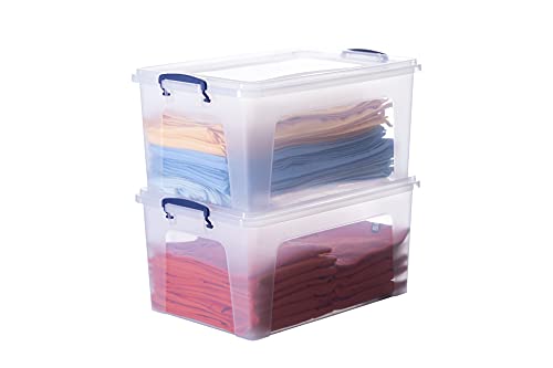 36 Quart Clear Plastic Storage Boxes with Lids (36 Quarts)
