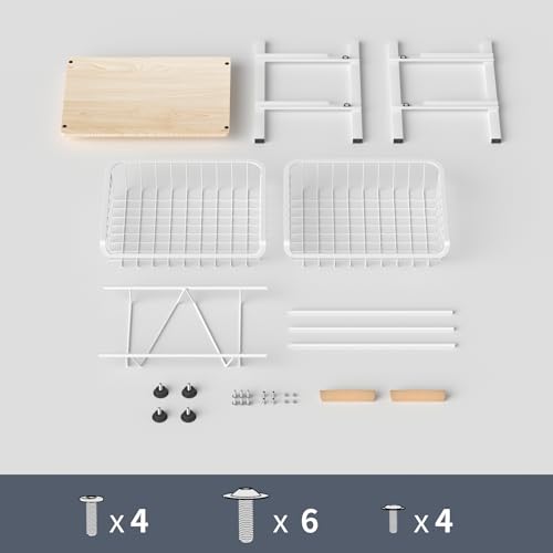 3 Layer Kitchen Fruit Storage Basket Snack Rack (White 3-layer Rack)