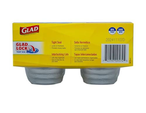 GladWare Mini Round Food Storage Containers with Lids (Round / 4 oz - 8 Count)