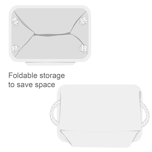 Storage Basket for Shelves (White Color / 3PCS/Large Cube - 16L×12W×12H)