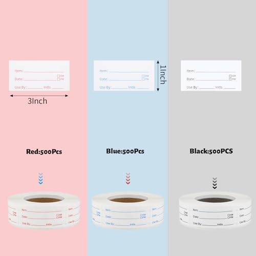3 Rolls Removable Food Labels