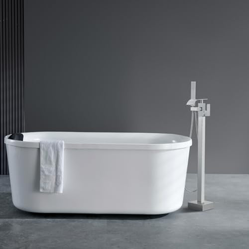 Freestanding Bathtub Faucet (Waterfall / Brushed Nickel)