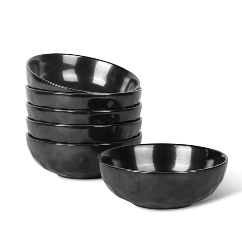Ceramic Pasta Bowls Set (Bright Black)