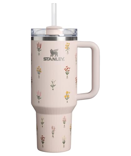 Quencher H2.0 Flow State Tumbler (40 Ounces / Rose Quartz Bouquets)