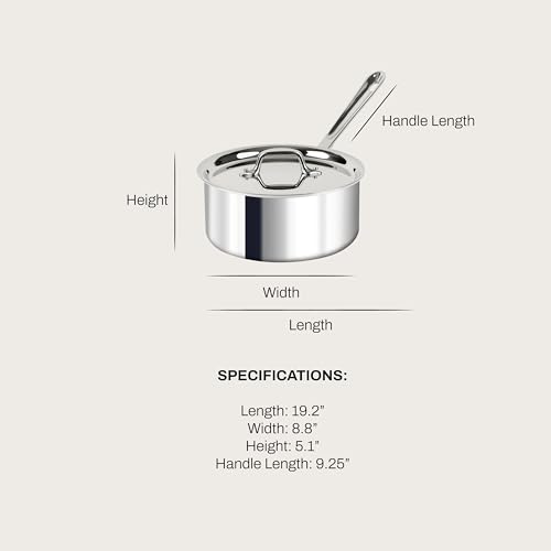 D3 Stainless Steel 3 Quart Sauce Pan With Lid (3 Quarts)