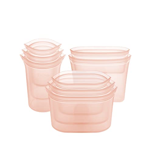 Reusable Food Storage Containers Full Set of 8 Peach (Peach / 8 Piece Set)
