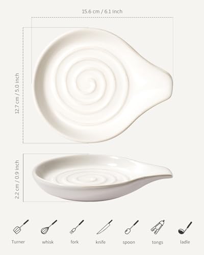 Spoon Rest for Stove Top (White)