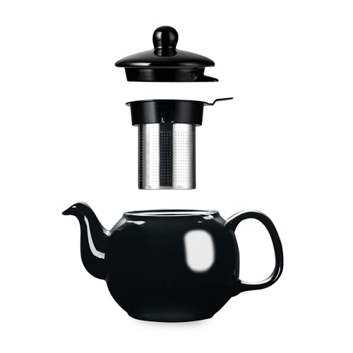 Porcelain Tea Pot with Stainless Steel Tea Infuser