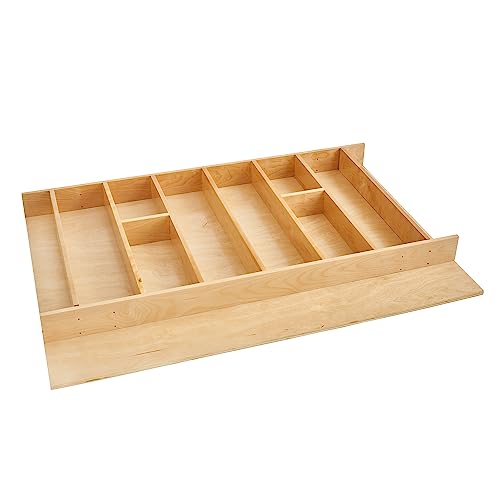 Trim-to-Custom-Fit Silverware Drawer Insert Divider Organizer (33" W / Shallow)