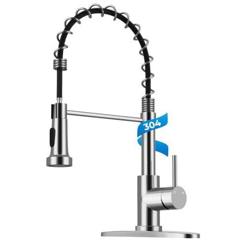 Utility Sink Faucet with Sprayer (Polished Chrome)