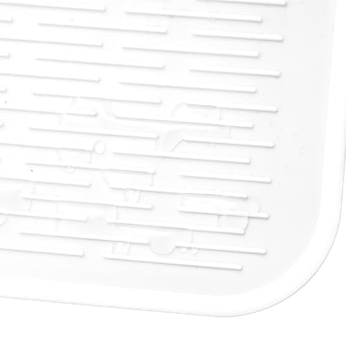 Silicone Dish Drying Mat for Multiple Usage (White / 36"L x 18"W)