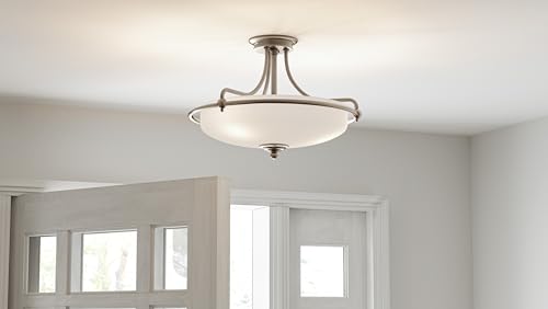 Griffin 17" Semi (3-Light / Antique Nickel)