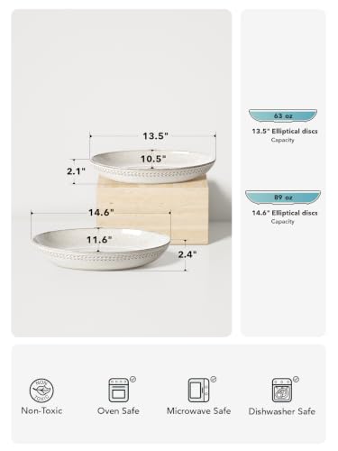Ceramic Serving Bowls Set of 2 (Birch / M+L)