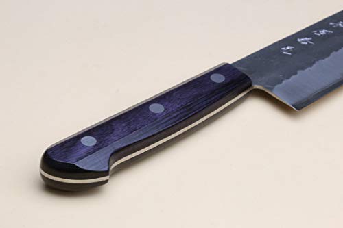 Stainless Clad Nashiji Ginsan High Carbon Stain Resistant Steel Santoku Multipurpose Knife (7")
