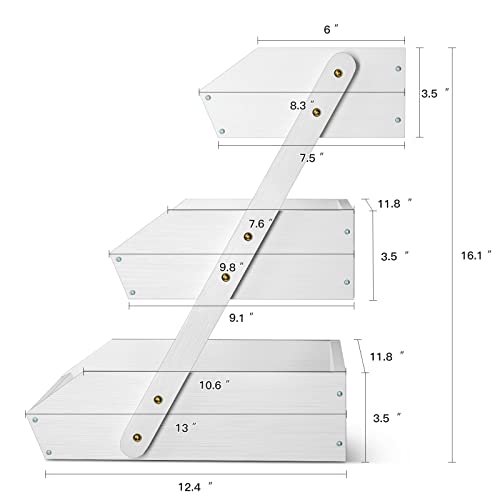 3 Tier Fruit Basket for Kitchen Counter (White / 3-Tier)